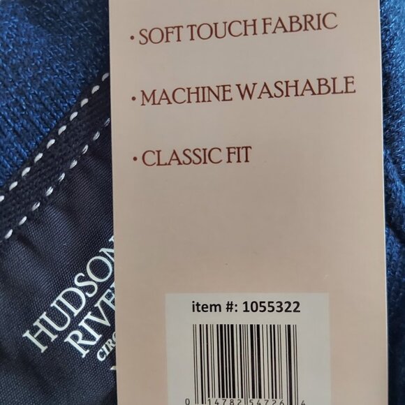 Hudson River Mens X-Large 1/4 Zip Long Sleeve Pullover Sweater Blue NWT - Picture 7 of 9